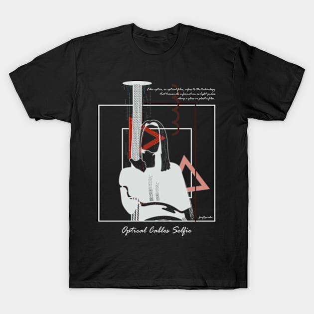 Optical Cables Selfie version 7 T-Shirt by Frajtgorski